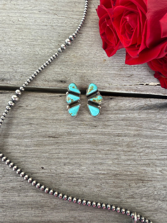 Turquoise Cluster Earrings