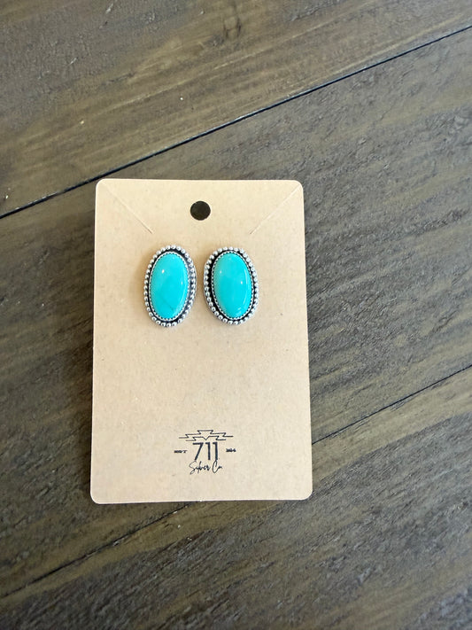 Kingman Oval Studs
