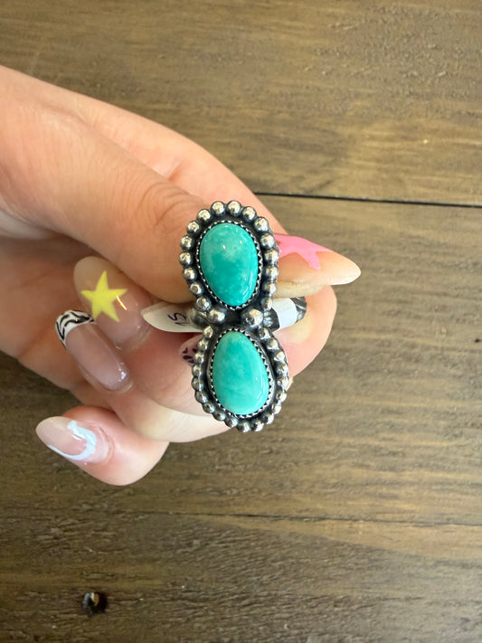 Double Teardrop Ring