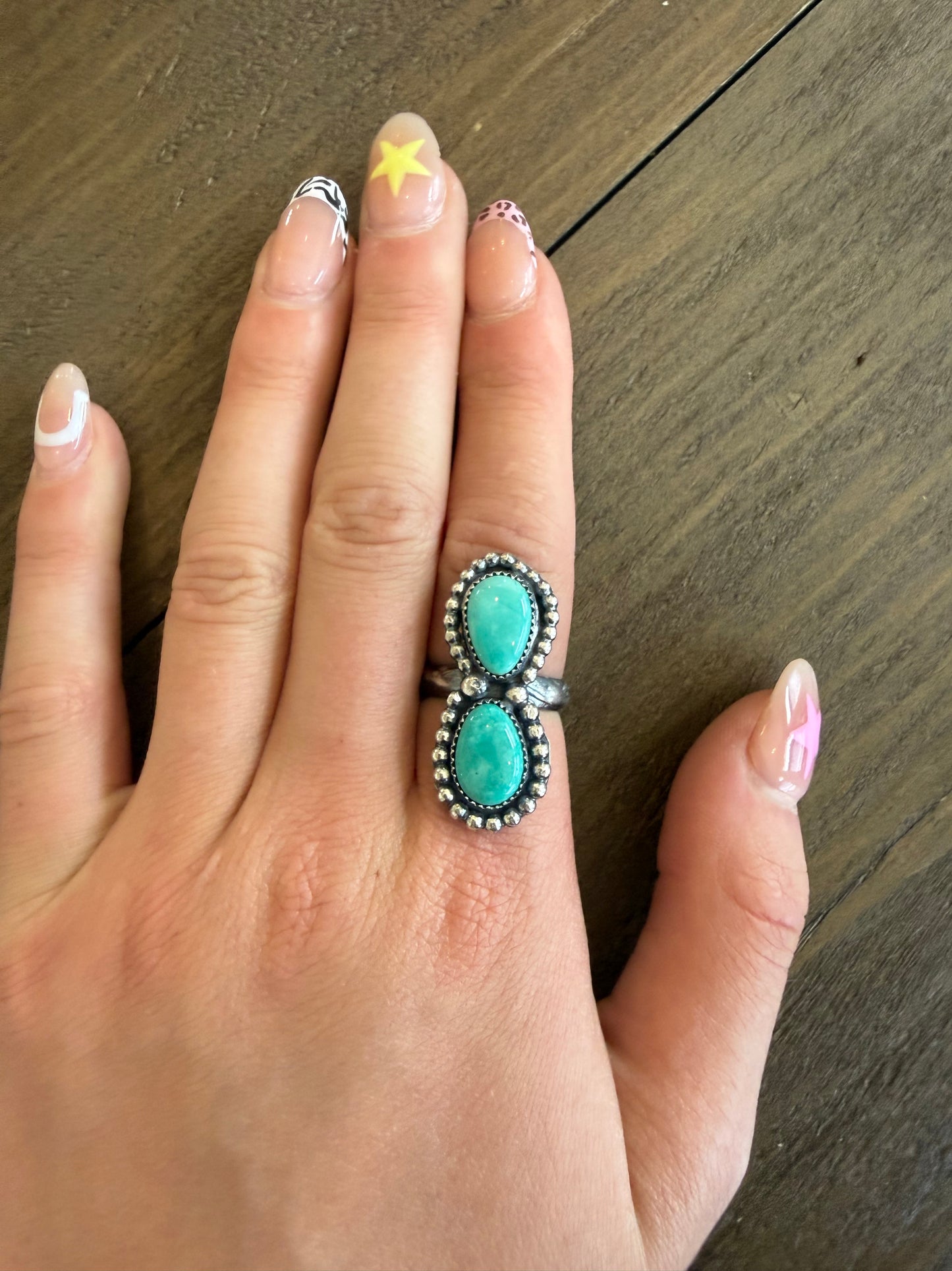 Double Teardrop Ring